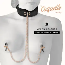 Coquette chic desire - fantasy collar con pinzas pezones con forro de neopreno Coquette chic desire - fantasy collar con pinzas pezones con forro de neopreno