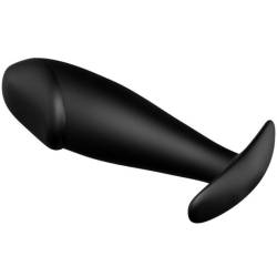 Pretty love plug anal silicona forma pene - negro - 3