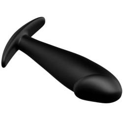 Pretty love plug anal silicona forma pene - negro - 4