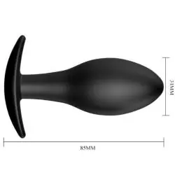 Pretty love - plug anal silicona ancla 8.5 cm negro