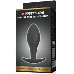 Pretty love - plug anal silicona ancla 8.5 cm negro