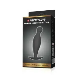 Pretty love - plug anal silicona 11.7 cm negro