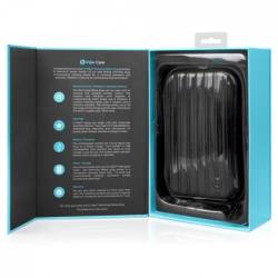 Caja abierta del b-Vibe Rimming Petite con las instrucciones y el estuche