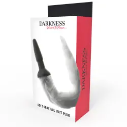 Darkness - plug anal silicona con cola gris