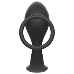 Addicted toys - plug anal con anillo silicona negro