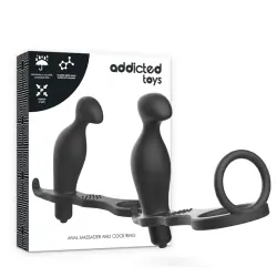 Addicted toys - plug anal con anillo silicona negro 12 cm Addicted toys - plug anal con anillo silicona negro 12 cm