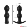 Plug anal vibrador Tiberio con mando reloj Watchme, medidas