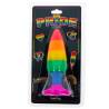Pride by ToyJoy plug anal Hunk arcoíris, en su blíster