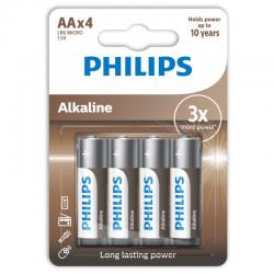 Philips alkaline pila aa lr6 blister*4