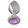 Intense - plug anal metal con cristal violeta talla s - 2