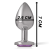 Intense - plug anal metal con cristal violeta talla s - 4