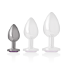 Intense - plug anal metal con cristal violeta talla s - 5