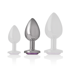 Intense - plug anal metal con cristal violeta talla m - - 5 Intense - plug anal metal con cristal violeta talla m - - 5
