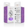 Plug Intense con joya violeta talla M, la caja por delante y por detrás