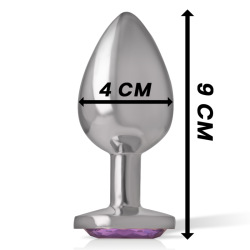 Intense - plug anal metal con cristal violeta talla l - - 4 Intense - plug anal metal con cristal violeta talla l - - 4