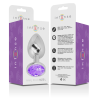 Caja del plug anal Intense de metal con joya violeta, talla L