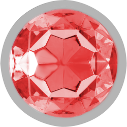Intense - plug anal metal con cristal rojo talla s -  - 3