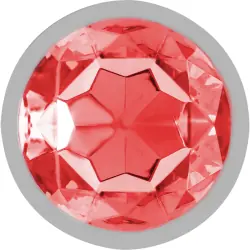 Intense - plug anal metal aluminio con cristal rojo talla l Intense - plug anal metal aluminio con cristal rojo talla l