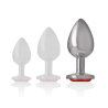Intense - plug anal metal con cristal rojo talla l - 5