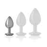 Intense - plug anal metal con cristal negro talla s - 5
