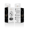Intense - plug anal metal con cristal negro talla s - 6