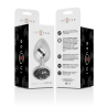 Intense - plug anal metal con cristal negro talla m - 6