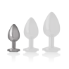 Intense - plug anal metal con cristal plata talla s - 3