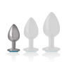 Intense - plug anal metal con cristal azul talla s - 5