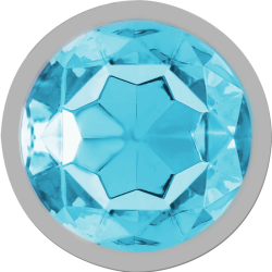 Intense - plug anal metal con cristal azul talla m -  - 3