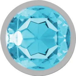 Intense - plug anal metal aluminio con cristal azul talla m Intense - plug anal metal aluminio con cristal azul talla m