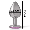 Intense - plug anal metal con cristal rosa talla s - 4