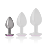 Intense - plug anal metal con cristal rosa talla s - 5