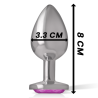 Intense - plug anal metal con cristal rosa talla m - 4