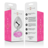 Plug Intense con joya rosa talla L, la caja por delante y por detrás