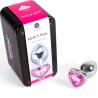 Secret play - metal butt plug corazón fucsia talla s 7 cm - 2
