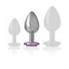 Intense - plug anal metal aluminio corazón rosa talla m - 5