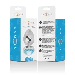 Intense - plug anal metal aluminio corazón azul talla m Intense - plug anal metal aluminio corazón azul talla m