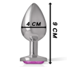 Intense - plug anal metal aluminio corazón rosa talla l - 4