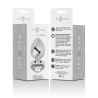 Intense - plug anal metal aluminio corazón blanco talla l - 6