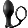 Ass-Gasm Cockring Advanced Plug negro, vista algo girada