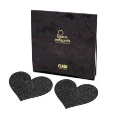 Bijoux - indiscrets pezoneras flash corazón negro Bijoux - indiscrets pezoneras flash corazón negro