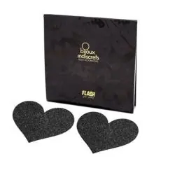 Bijoux - indiscrets pezoneras flash corazón negro