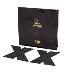 Bijoux - indiscrets pezoneras flash cruz negro