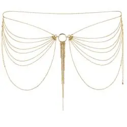 Bijoux - magnifique joya de cadenas metlicas para cintura dorada