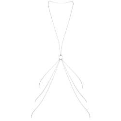 Magnifique cadenas metálicas para el cuerpo 8  silver - 3