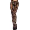 Panty de encaje efecto liguero Leg Avenue Lacey con lacitos, de espaldas
