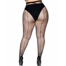 Leg avenue medias en red - coror negro talla grande - - 4