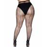 Panty Leg Avenue Callie con costura talla grande, de espaldas, detalle de la costura trasera