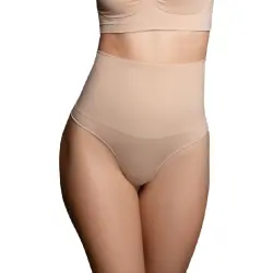 Bye-bra - faja sin costuras estilo tanga beige talla m