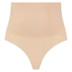 Bye-bra - faja sin costuras estilo tanga beige talla m